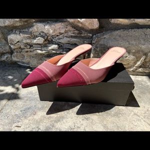 NWOT J. Crew Sophia mule pumps in cap-toe faille-Size 11